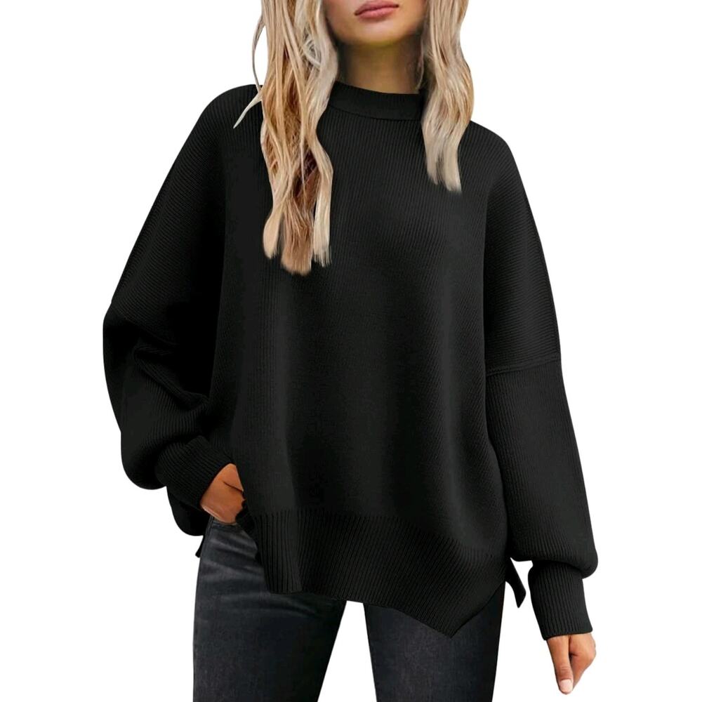 NWT Lillusory Oversized Crewneck Sweater Knit Top Womens Small Relaxed Fit
